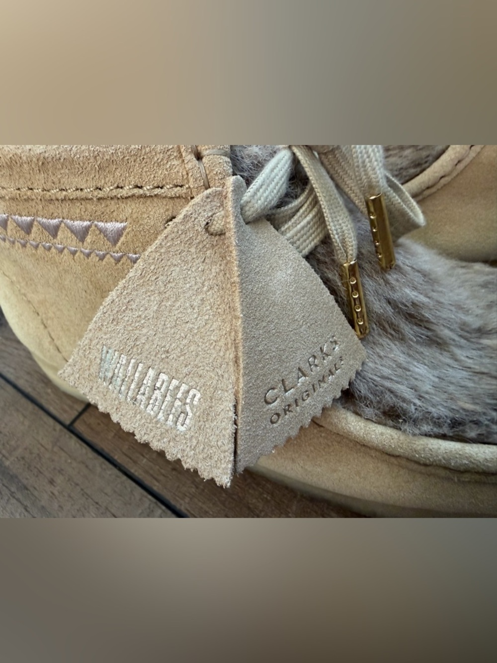 Clarks Originals Tan Brown Wallabee Faux Fur Suede Ankle Boots Women’s Size 7.5 - Picture 10 of 10